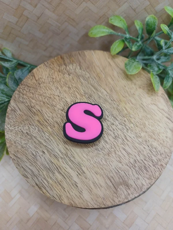 Christmas Nostalgic Memories Pink "S" Shoe Charm Accessory