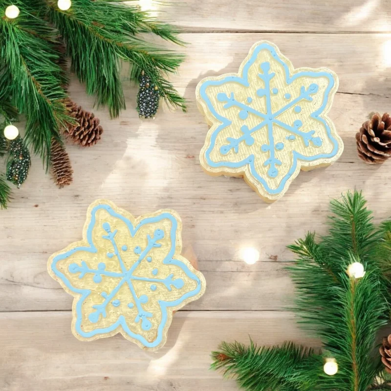 Christmas Outdoor Lights Blue Snowflake Freshie Vent Clip Set