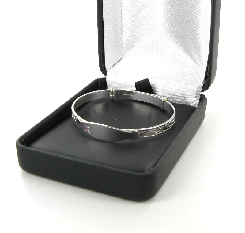 Christmas Holiday Baking Pink Zirconic Baby Bangle