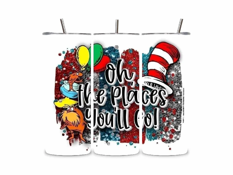 Christmas Snow Covered Roof PREORDER - Oh the Places You'll Go 20oz Tumbler