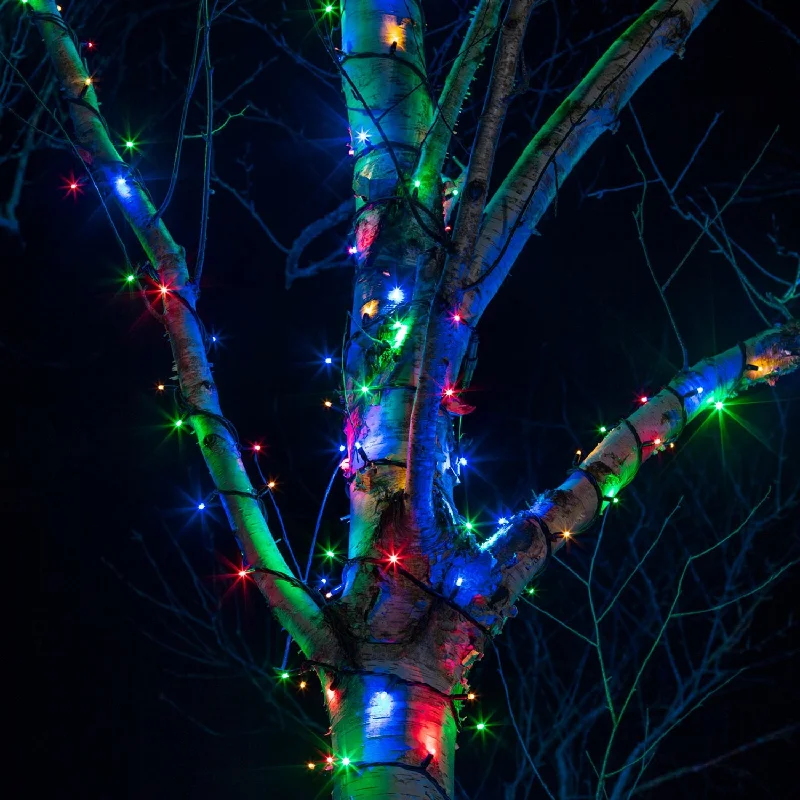 Christmas Handmade Crafts Pro Connect 120m 1200 Multi Coloured Connectable String Lights Black Cable