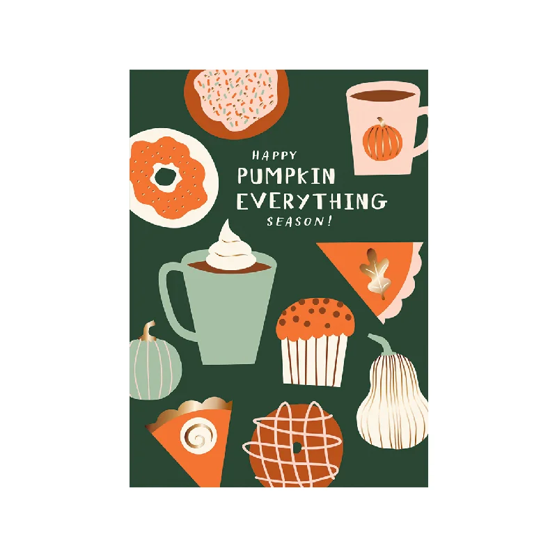 Christmas Holiday Traditions Pumpkin Everything Thanksgiving Card