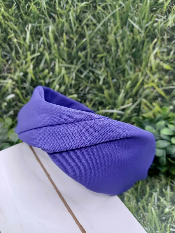 Christmas Holiday Traditions Purple Gathered Headband