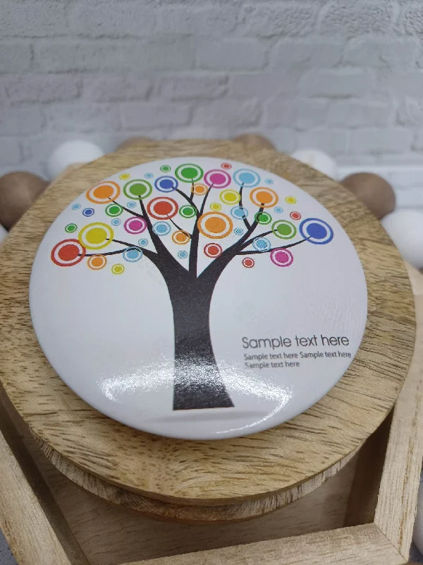 Christmas Handmade Crafts Rainbow Circles Tree Mirror