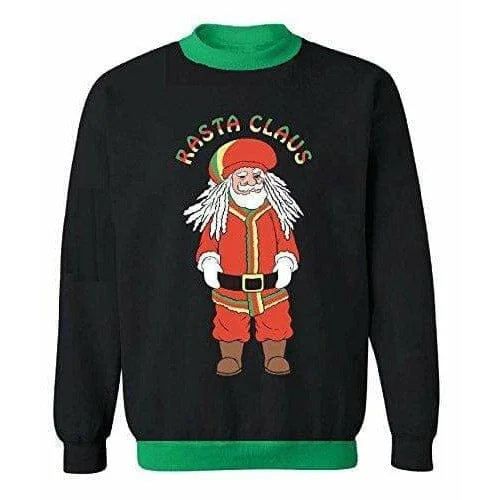Christmas Twinkling Lights RASTA CLAUS -  Black with Green