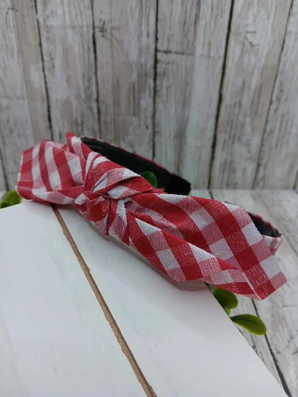 Christmas Homemade Crafts Red & White Patterned Headband