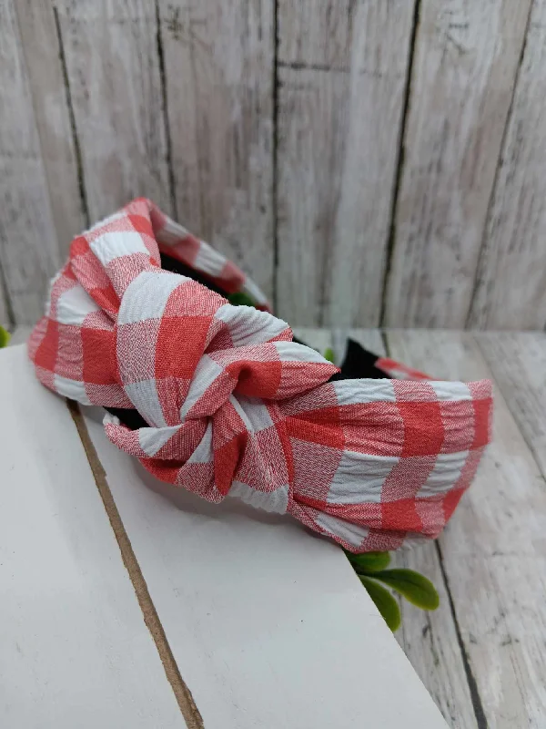 Christmas Magical Scenery Red & White Picnic Inspired Headband