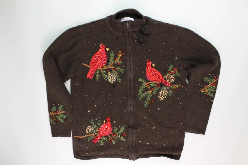 Christmas Nostalgic Memories Redbird Beauty-Medium Christmas Sweater