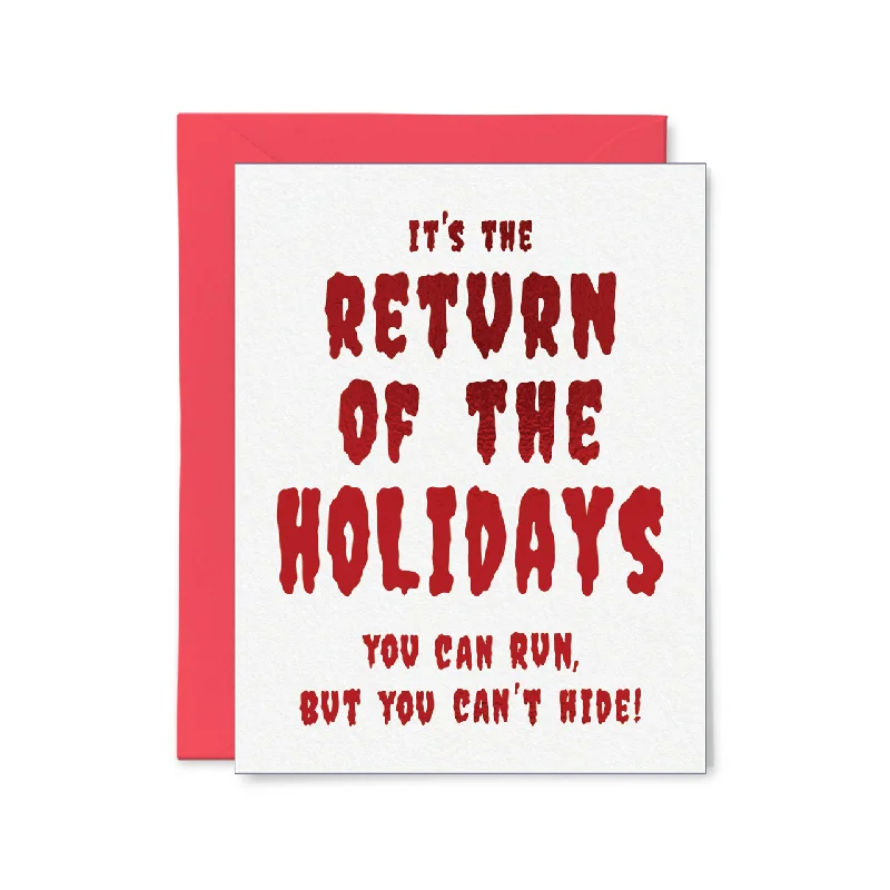 Christmas Jolly Decorations Return Of The Holidays Holiday Card