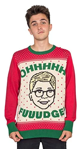 Christmas Snow Covered Roof Ripple Junction A Christmas Story Ohhhh Fuuudge! Raplhie Ugly Christmas Sweater (Adult XX-Large)