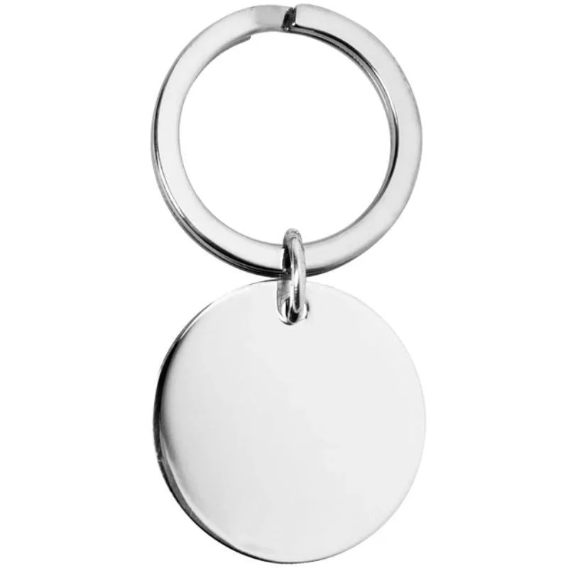 Christmas Winter Magic Round Keyring Silver Plated 28mm diameter EP9209