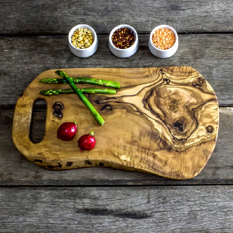 Christmas Jolly Spirit Rustic Olive Wood Chopping Board