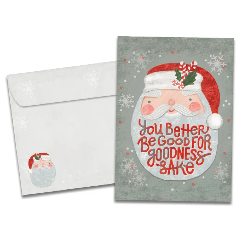 Christmas Baking Fun Santa Be Good Christmas Card