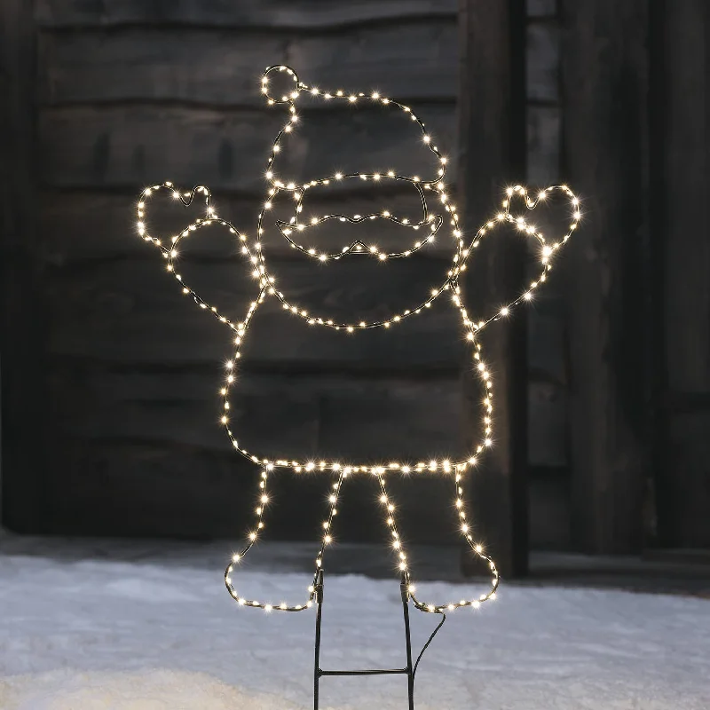 Christmas Sweet Treats Santa Claus Outline Micro LED Stake Light