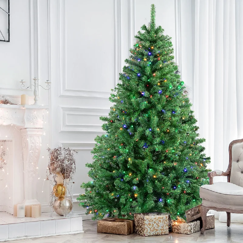 Christmas Classic Stories 6ft 1.8m 900 Tips Christmas Tree Pre Lit 8 Mode Led Lights Xmas Bushy Decorations