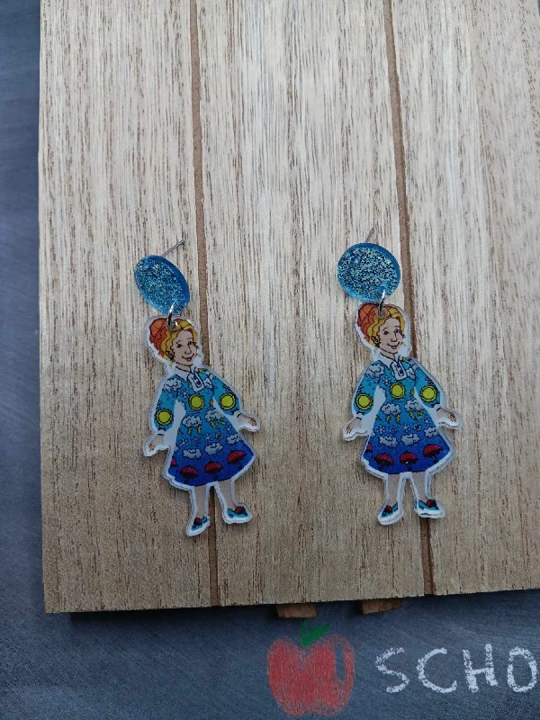 Christmas Winter Wonderland Decor Science Teacher Earrings