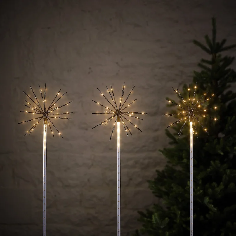Christmas Nostalgic Memories Shooting Starburst Stake Light Trio