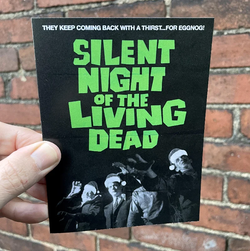 Christmas Snowfall Bliss Silent Night of the Living Dead Holiday Card