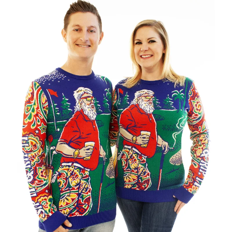 Christmas Special Dinner Sip It & Rip It Golf Santa | Ugly Christmas Sweater For Men & Women | Unisex Sizing