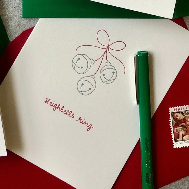 Christmas Gift Boxes Sleighbells Ring Holiday Cards