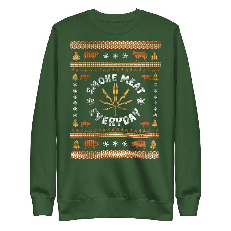 Smoke Meat Everyday Ugly Christmas Sweater