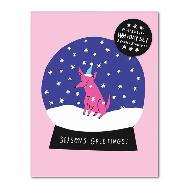 Snow Globe Holiday Greeting Card Set