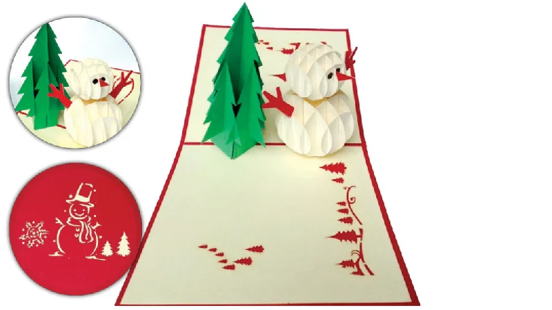 Snowman and Tree Pop-Up Card