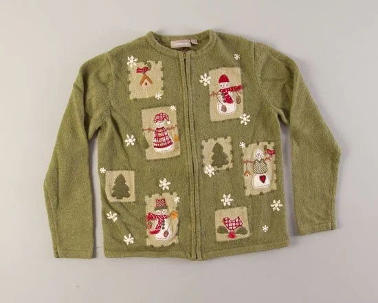 Snowmen and Birdhouse-X-Small Christmas Sweater