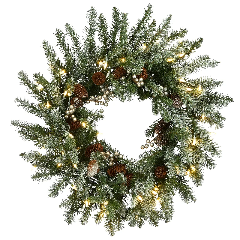 Christmas Reindeer Bells Snowy Morgan Spruce Wreaths