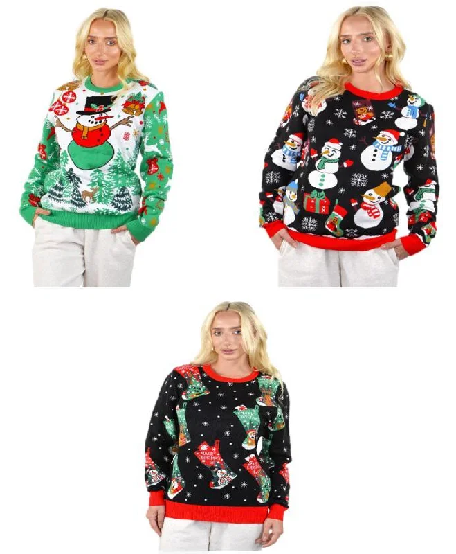 Christmas Cozy Weather SOCAL LOOK Ugly Christmas Sweater for Women, Multicolor Cute Festive Funny Holiday Xmas Pullover