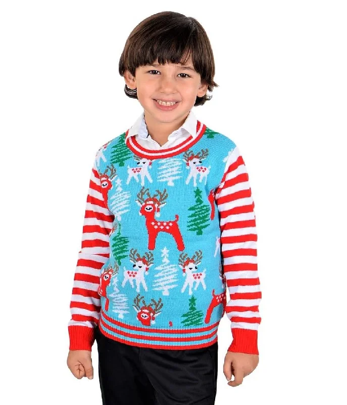 Christmas Cozy Blankets SOCAL LOOK Festive Holiday Funny Christmas Pullover Sweater - Cute Tacky Funny Xmas Sweater for Boys & Girls