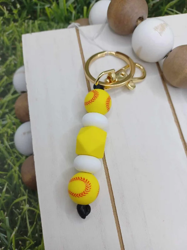 Christmas Gift Wrapping Ideas Softball Beaded Keychain