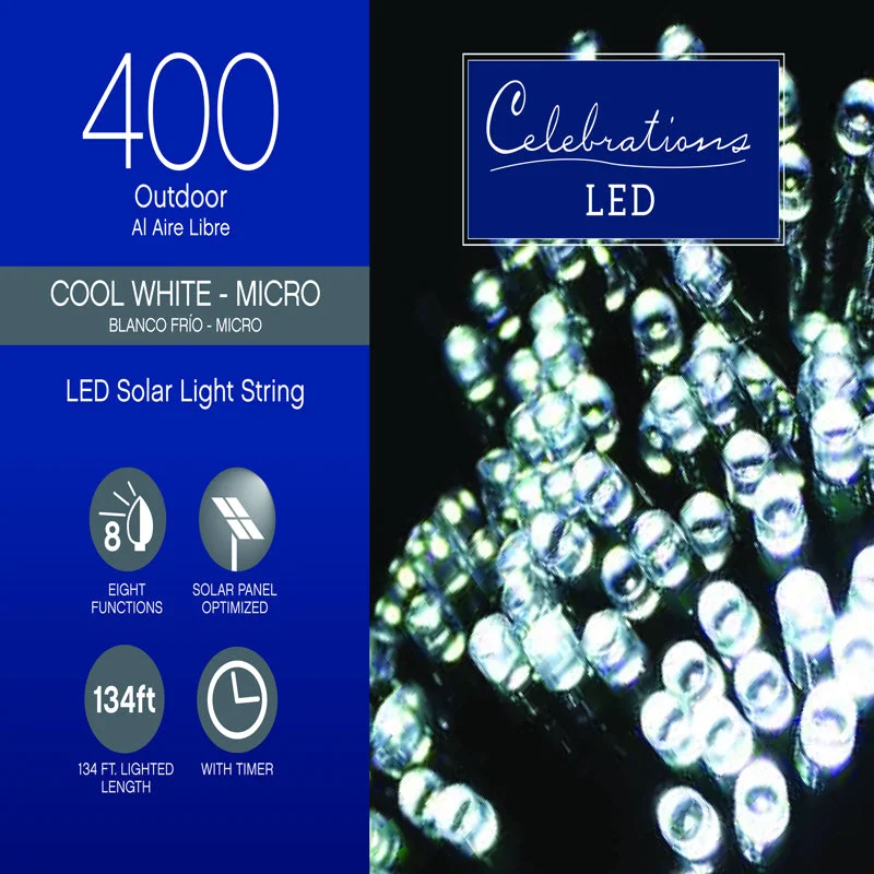 Christmas Snow Covered Trees Celebrations Cool White Micro/5 mm LED String Christmas Lights 134 L ft.