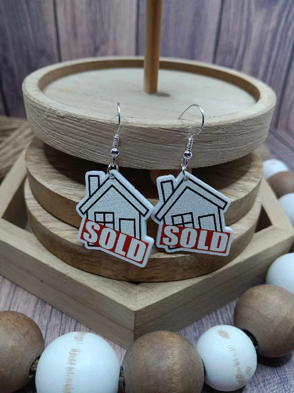 Christmas Santa Arrival SOLD Realtor Earrings