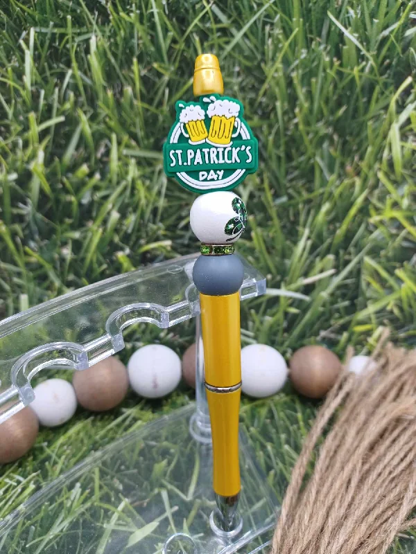 Christmas Holiday Countdown St. Patrick's Day Beaded Ink Pen