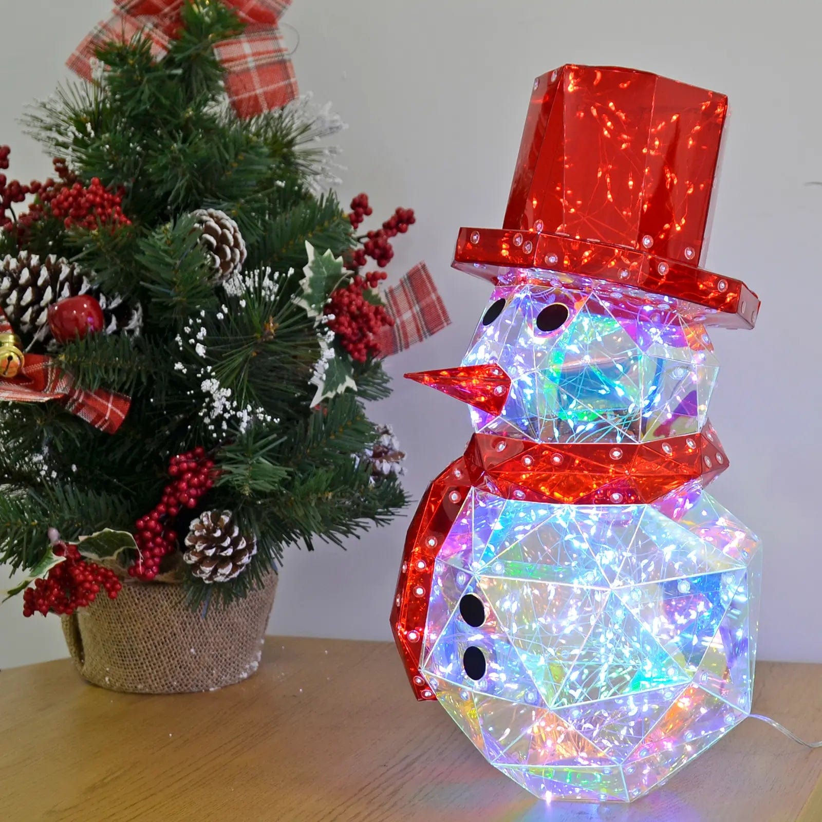 Starlightz Snowman Christmas Light Multi Function White LED USB 41cm