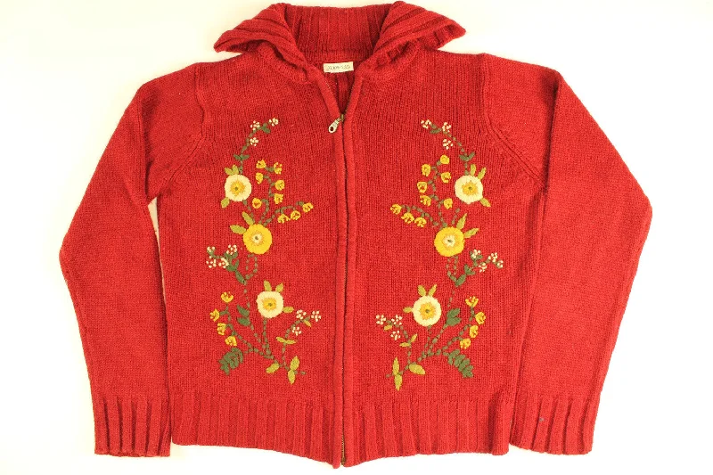 Christmas Snow Covered Trees Sunflowers of Fall- Medium Christmas Sweater