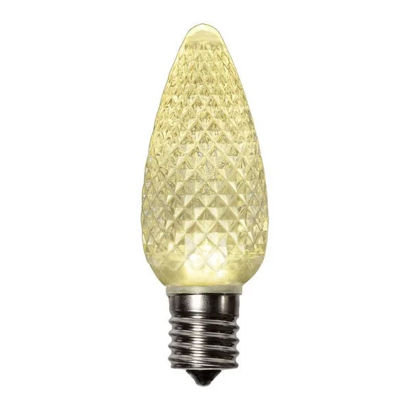 Christmas Golden Bells Sunlight C9 Crystal Cut LED Light Bulbs - 25/BX