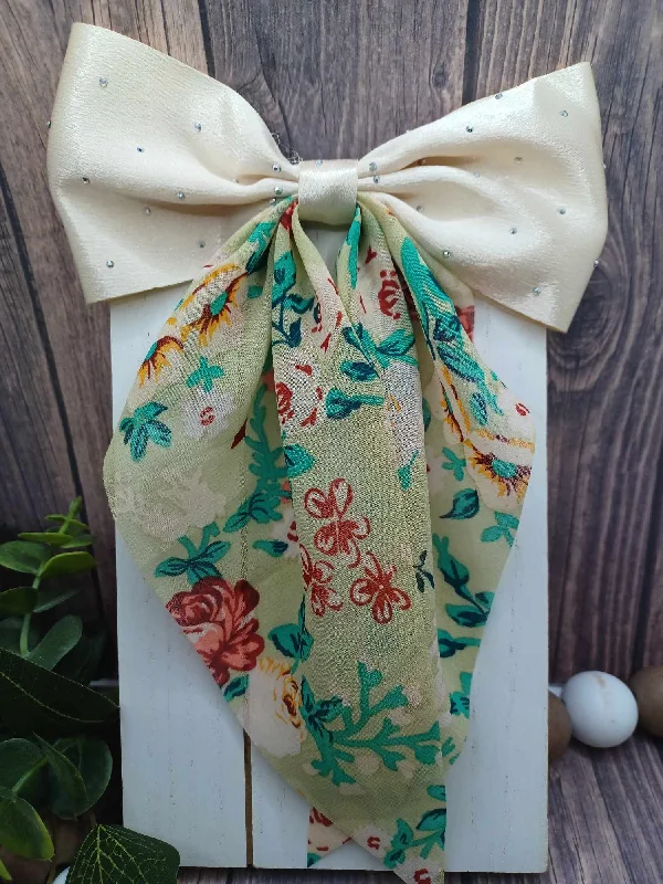 Christmas Twinkling Lights Tan Floral Hair Accessory