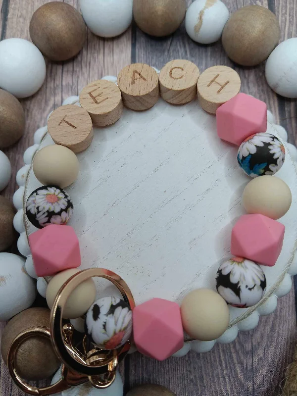 Christmas Homemade Treats Teach Wooden & Silicone Beaded Wristlet