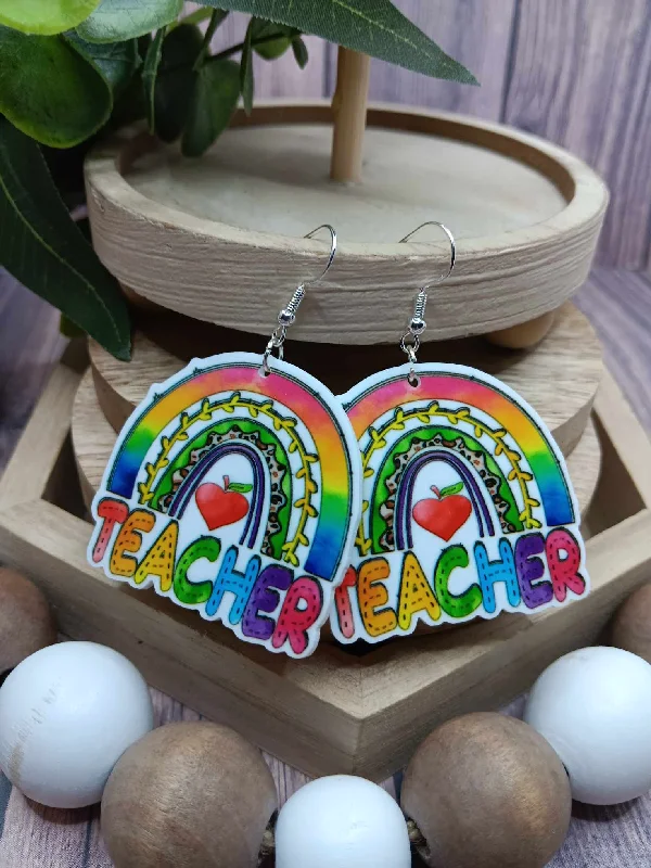 Christmas Holiday Baking Ideas Teacher Rainbow Earrings