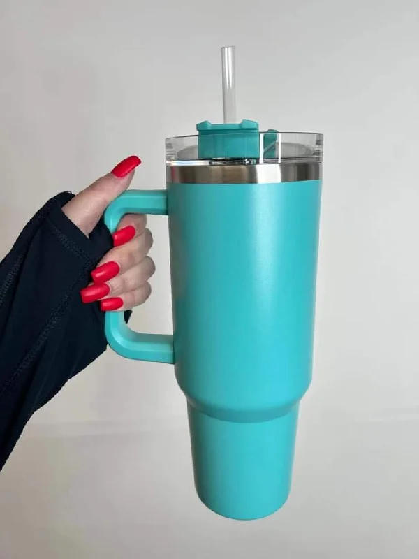 Christmas Outdoor Lights Teal 40 oz Tumbler