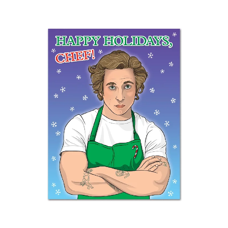 Christmas Winter Magic The Bear Chef Holiday Card