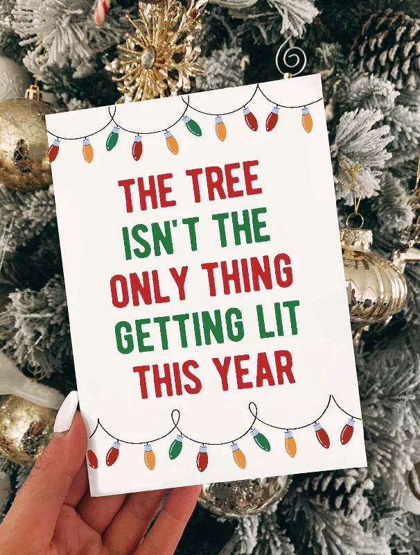 Christmas Gingerbread Delights The Tree Isn't The Only Thing Getting Lit This Year Christmas Greeting Card