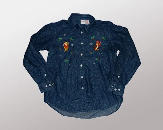 Tigger n' Pooh (Denim Long Sleeve)-Medium Christmas Sweater