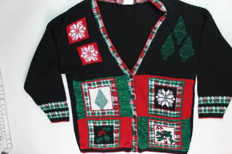 Christmas Festive Atmosphere Tinsel In My Sweater- Large Christmas Sweater
