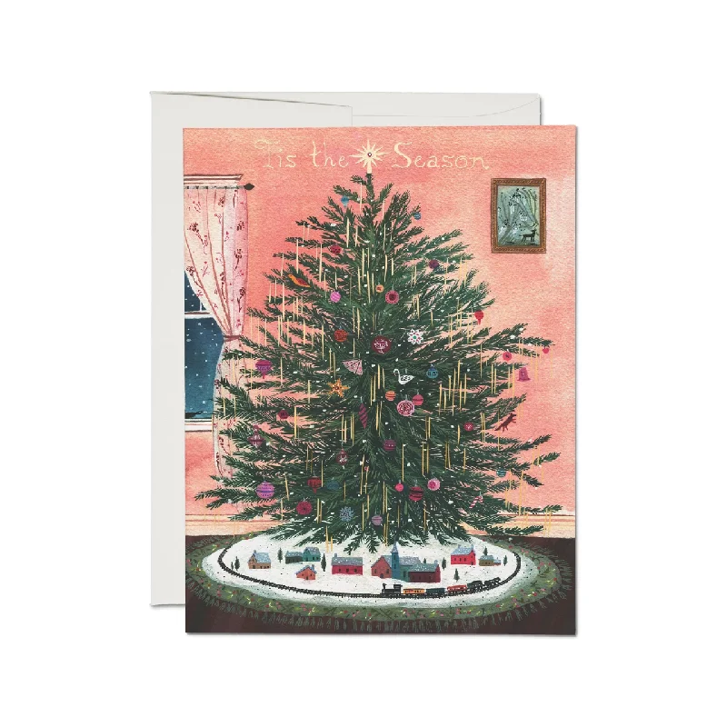 Christmas Sweet Treats Tinsel Tree Christmas Card