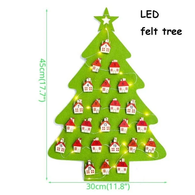 felt tree LED light