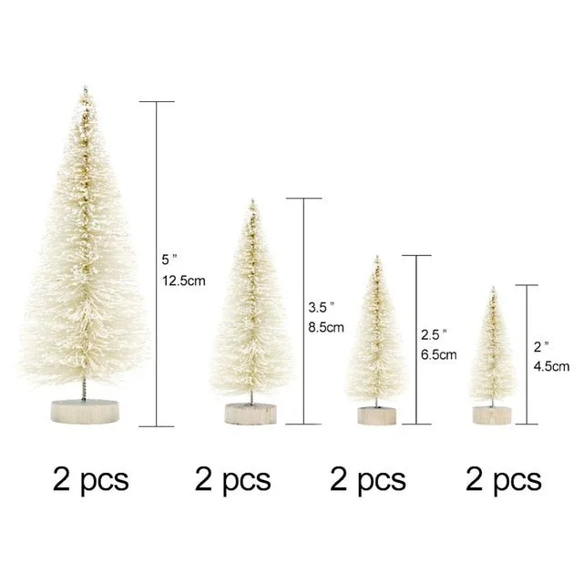8pcs mini tree ivory