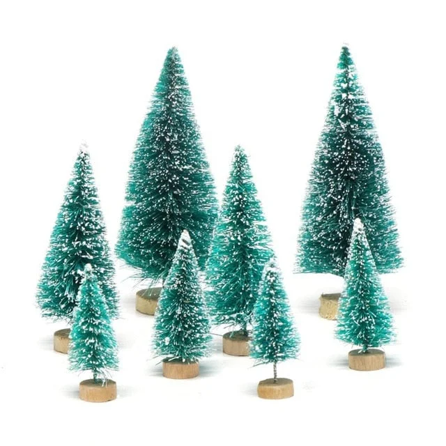 8pcs mini tree green
